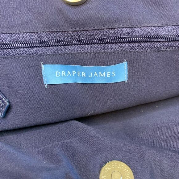 Draper James Tan Shoulder Bag with Navy Floral Scarf - Picture 6 of 7